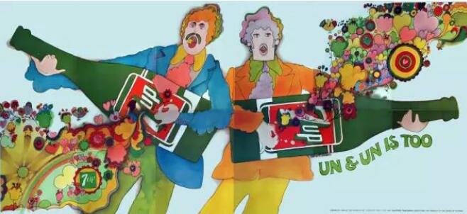 汽水商标设计图案欣赏 | 70s年代的惊艳靓丽七喜海报 汽水商标设计图案欣赏 | 70s年代的惊艳靓丽七喜海报