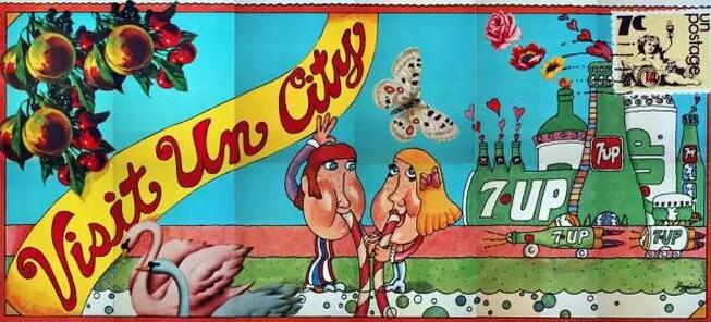 汽水商标设计图案欣赏 | 70s年代的惊艳靓丽七喜海报 汽水商标设计图案欣赏 | 70s年代的惊艳靓丽七喜海报