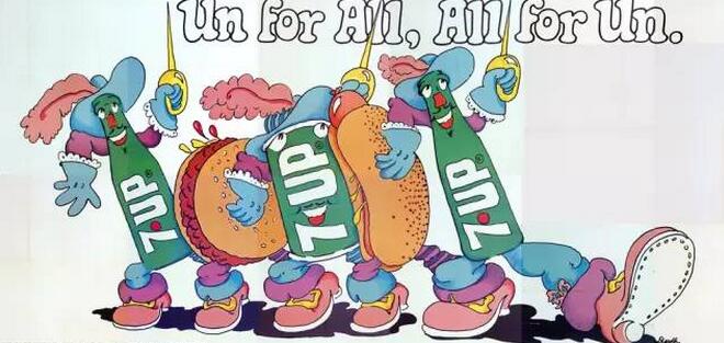 汽水商标设计图案欣赏 | 70s年代的惊艳靓丽七喜海报 汽水商标设计图案欣赏 | 70s年代的惊艳靓丽七喜海报