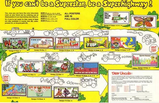 汽水商标设计图案欣赏 | 70s年代的惊艳靓丽七喜海报 汽水商标设计图案欣赏 | 70s年代的惊艳靓丽七喜海报