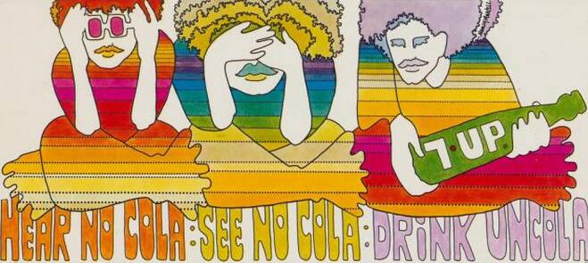 汽水商标设计图案欣赏 | 70s年代的惊艳靓丽七喜海报 汽水商标设计图案欣赏 | 70s年代的惊艳靓丽七喜海报