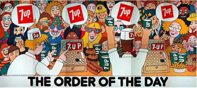 汽水商标设计图案欣赏 | 70s年代的惊艳靓丽七喜海报 汽水商标设计图案欣赏 | 70s年代的惊艳靓丽七喜海报