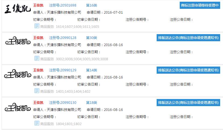 TFBOYS的粉丝们注意了！你们的偶像被注册商标啦！