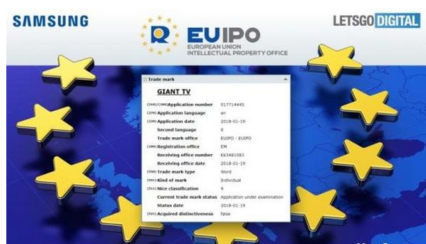 三星新商标申请曝光 未来或将推出巨屏电视 三星新商标申请曝光 未来或将推出巨屏电视