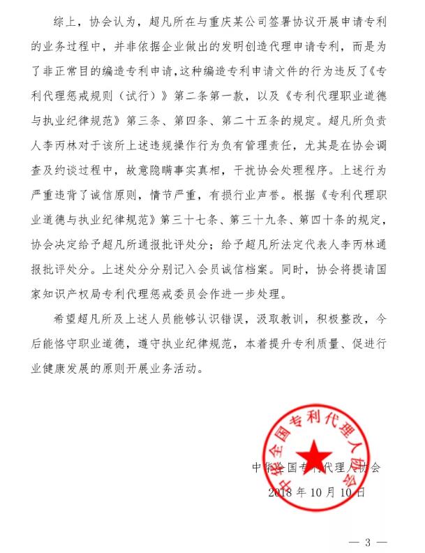 6家知识产权代理公司因不正当竞争等被通报批评(处分决定书全文) 6家知识产权代理公司因不正当竞争等被通报批评(处分决定书全文)