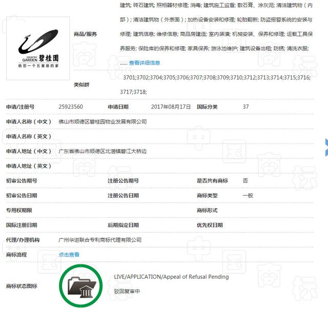 12件全部被驳回!碧桂园经典广告语申请失败