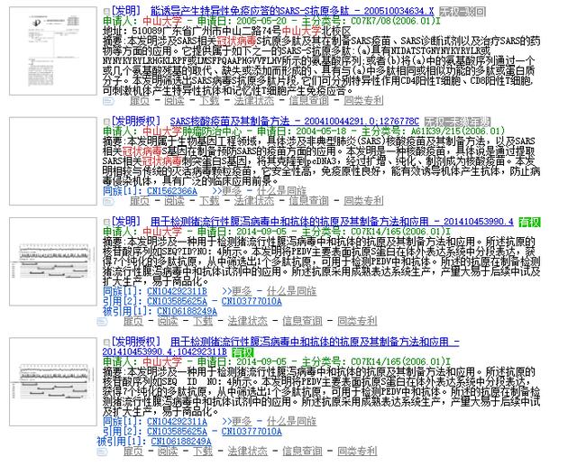 复旦大学、厦门大学、浙江大学、中山大学关于冠状病毒专利情况